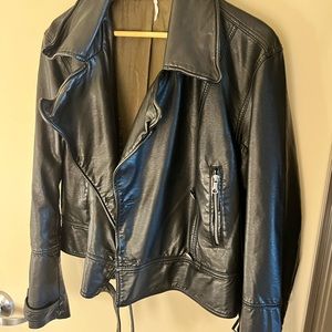 Leather jacket free people